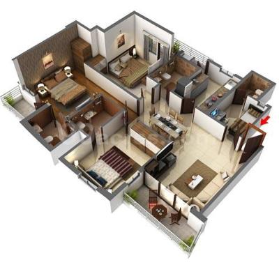 3 BHK Apartment / Flat for sale in Sikka Karmic Greens Sector-78 Noida ...