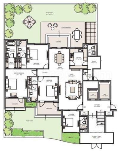 4 Bhk Apartment Flat For Sale In Emaar Mgf Palm Terraces Select Sector 66 Gurgaon 2410 Sq Ft 8th Floor Out Of 12