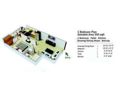 1 Bhk Apartment Flat For Sale In The Essentia Alwar Bypass Road Bhiwadi 550 Sq Ft 8th Floor Out Of 12
