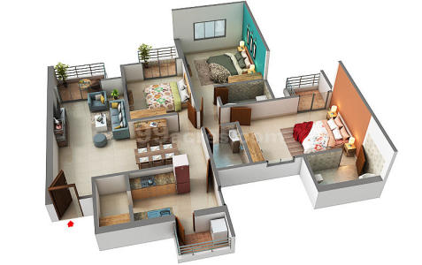 3 bhk flat